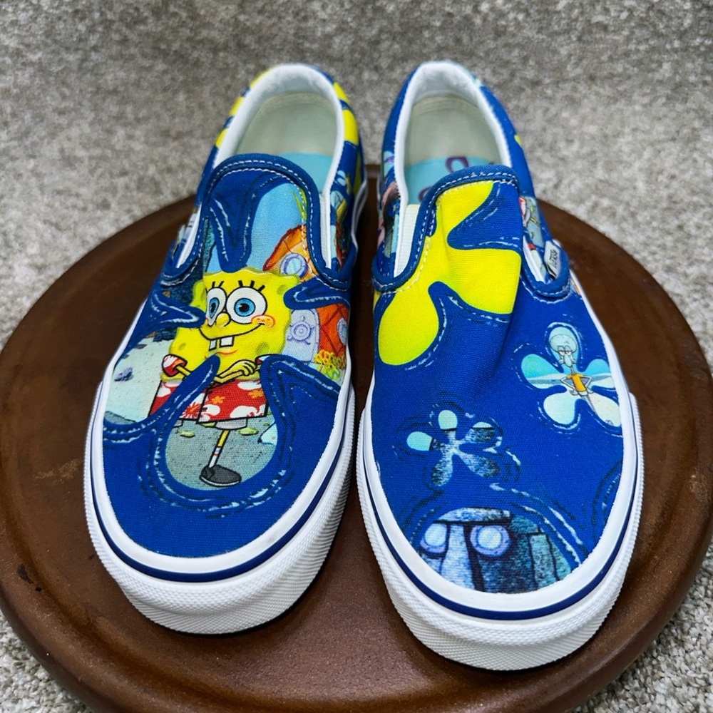 Vans x Spongebob Squarepants Casual Slip-On Shoes Multicolored Size 6.5 Women’s